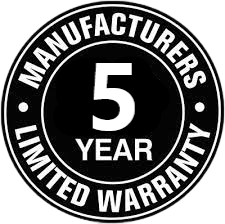 5 year manufactures limited warranty